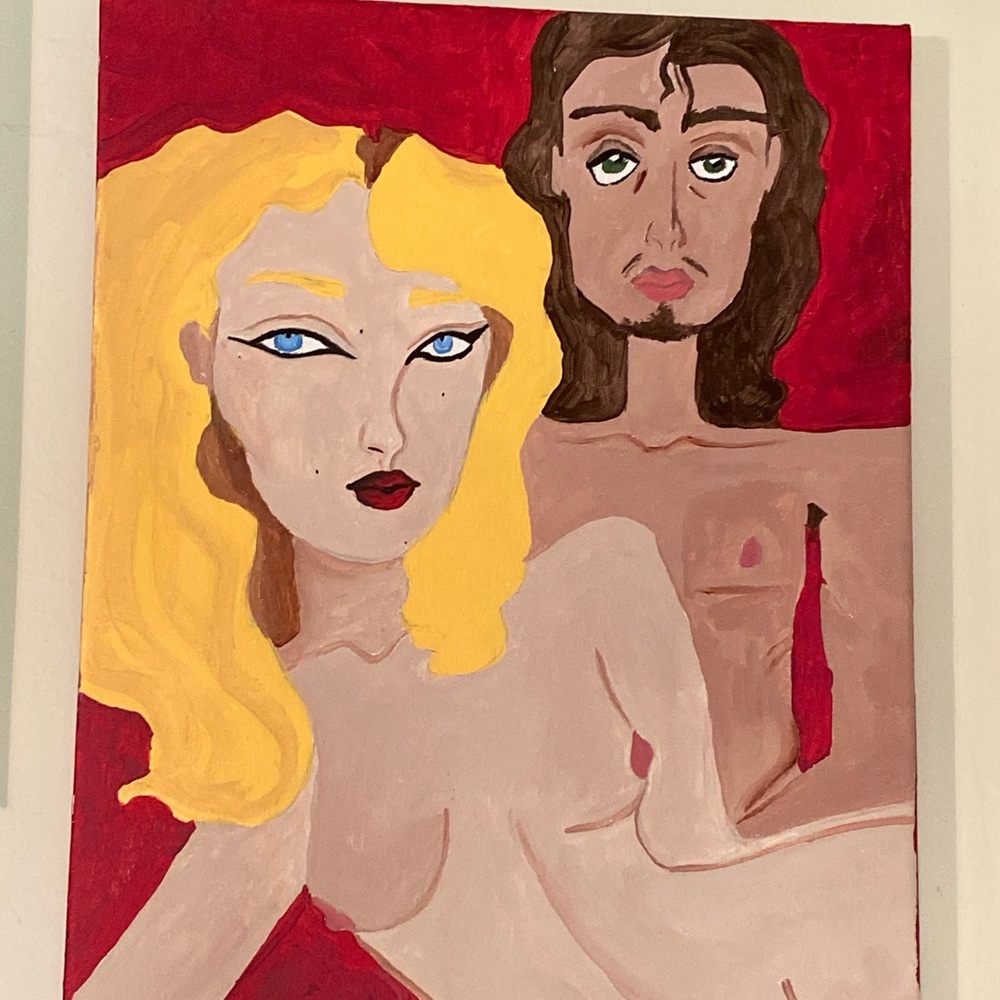 Nude Art Painting with Bold Modern Aesthetic